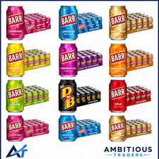 BARR since 1875, 24 pack Fizzy Drink Cans, No Sugar, 24 x 330 ML UK you choose