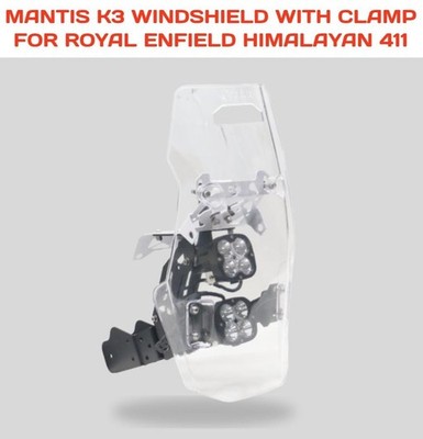 MANTIS K3 WINDSCHUTZSCHEIBE MIT KLEMMSATZ PASSEND FÜR ROYAL ENFIELD HIMALAYAN...