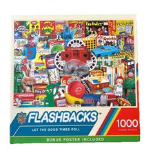 MasterPieces - Flashbacks -Let the Good Times Roll 1000 Piece Jigsaw Puzzle used