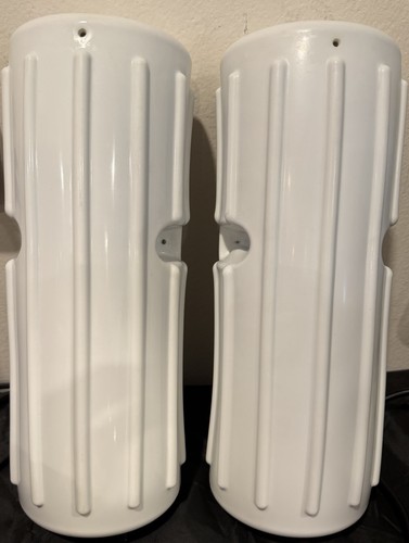 Boat Dock Bumpers 2 Pack White Marine PVC Dock Edge Fender Guards No Hardware