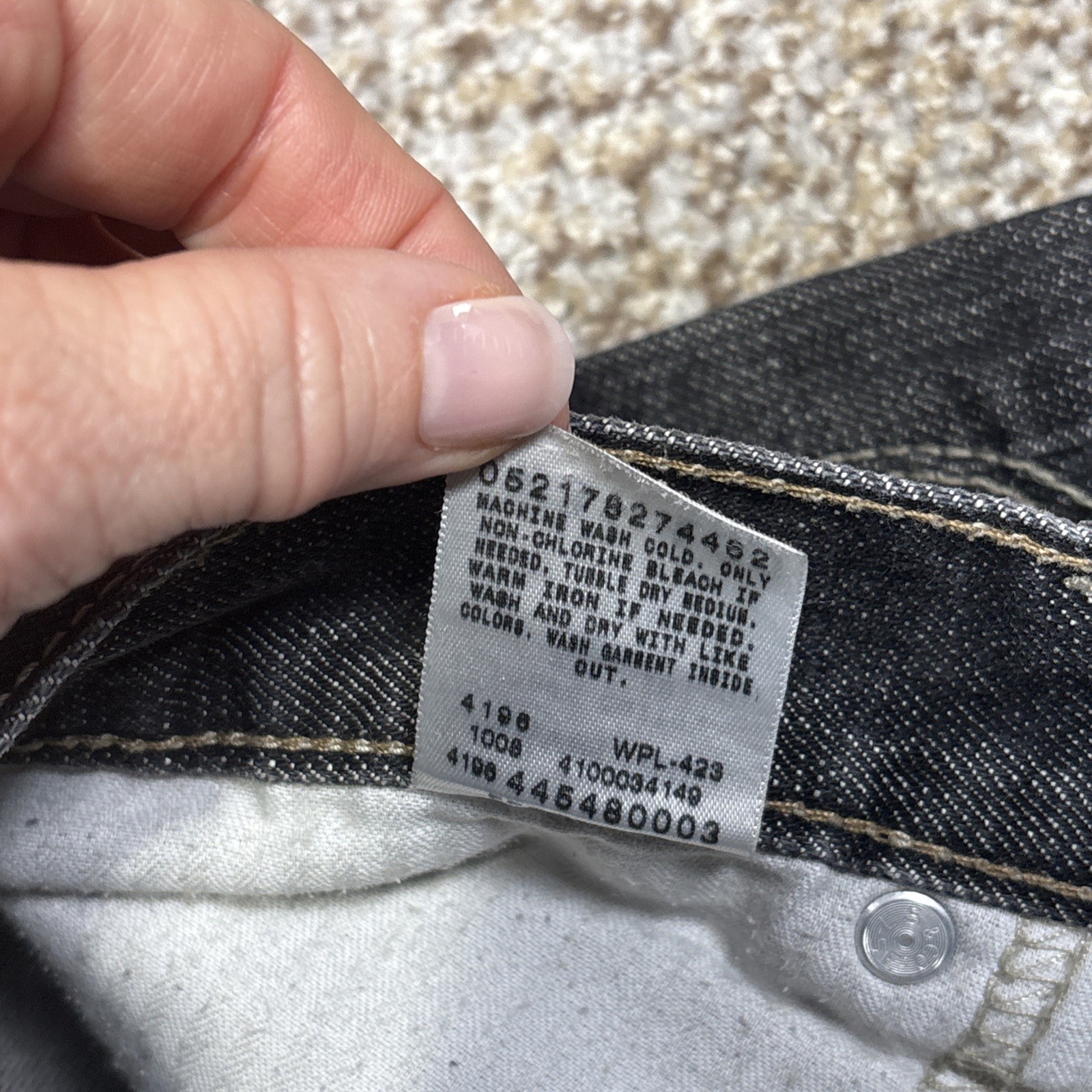 Levis Silver Tab Slim Jeans Mens 31 X 29 Black Denim Faded  Straight Skater Y2K - View 6