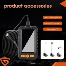 5MM Industrial Endoscope 1080P 4.3'' Screen Borescope Snake Inspection Camera