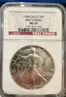 1988 $1 American Silver Eagle NGC MS69 First Strike Low Mintage Red Label