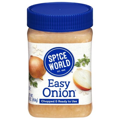 Spice World Chopped Easy Onion   16oz Ready-to-Use Minced   