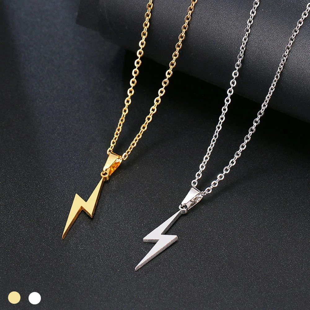 Women Jewelry Lightning Pendant Necklace Choker Long Chain
