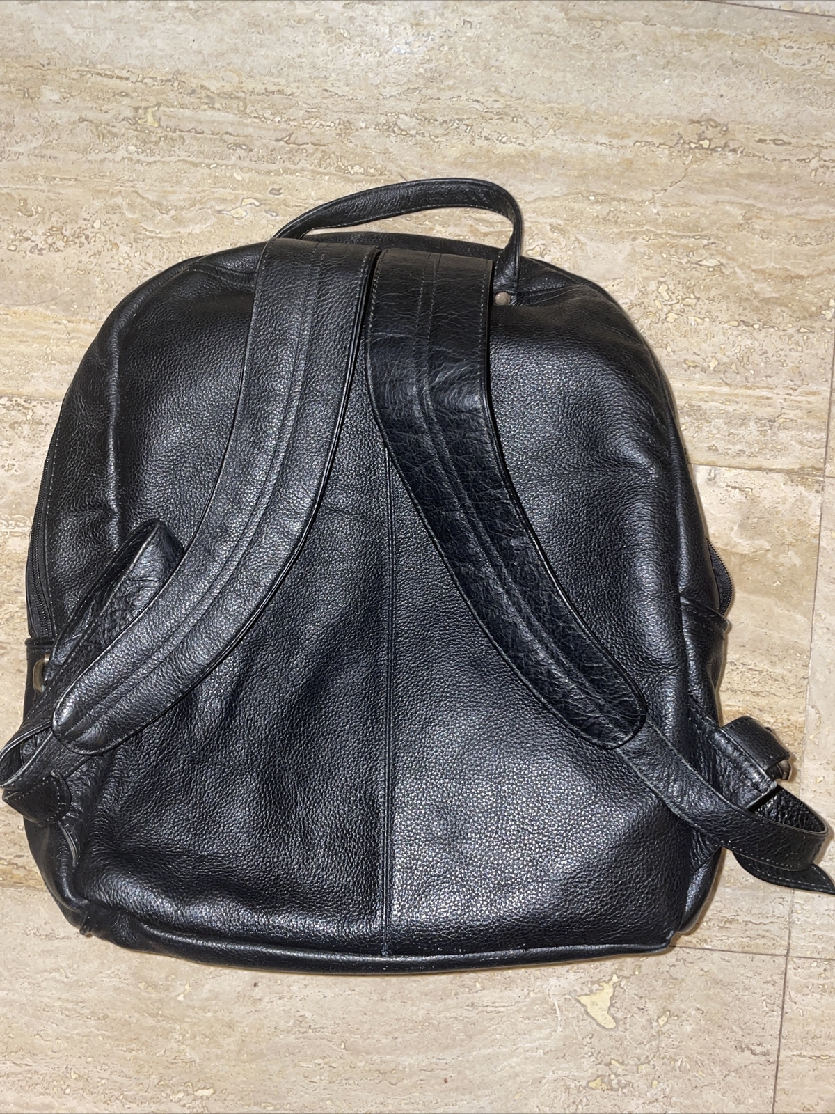 Vintage WILSONS LEATHER USED BLACK LAPTOP BACKPACK Gem