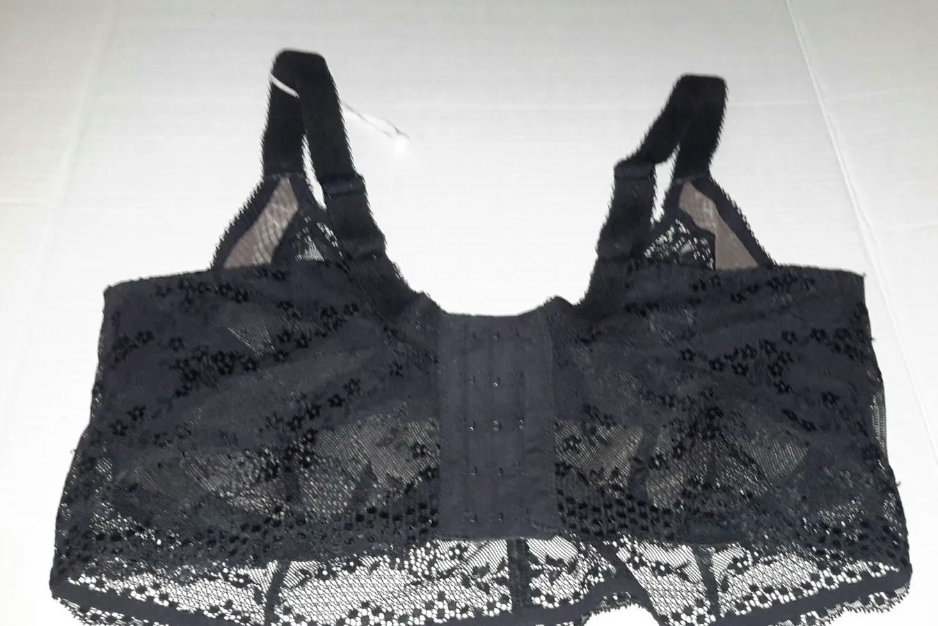 Elomi 4381 Charley Semi Sheer Underwire Black Plunge Bra Size 34J | eBay