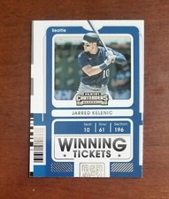 2021 Panini Contenders #WT-JK Jarred Kelenic Winning Tickets Mariners MISCUT