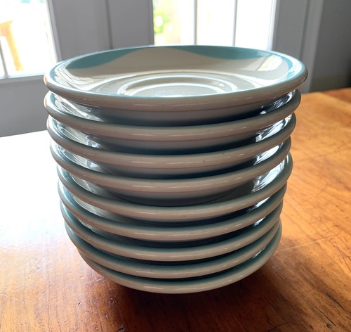 9 Vtg Shenango China Restaurant Ware Blue & White Saucers G-14 5-1/2" VGC - Picture 2 of 4