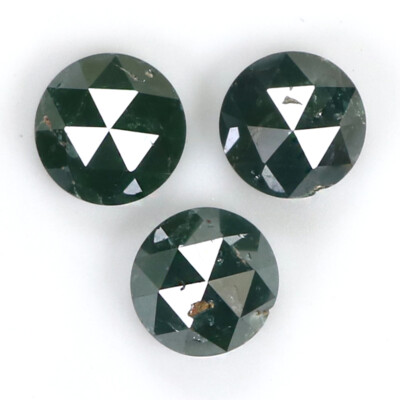 Natural Loose Round Rose Cut Shape Blue Color Diamond 2.12 CT 5.00 MM N269