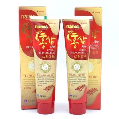 HANIL Korean Red Ginseng Toothpaste 150g x 2ea Saponin Whitening K-Beauty