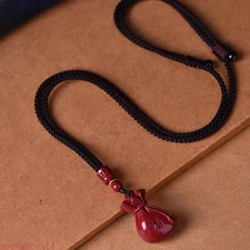 Ore Purse Lucky Charm Pendant Purple Gold Sand Bag Car Ornament Necklace