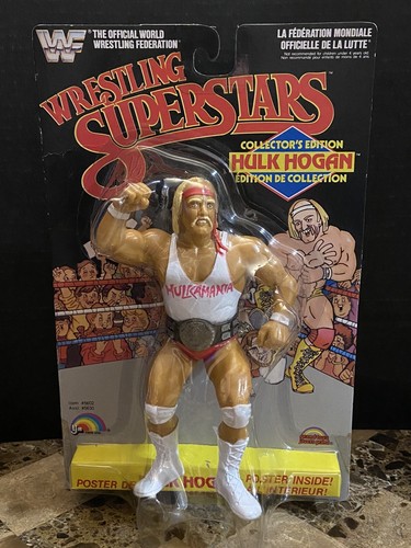 1989 LJN WRESTLING SUPERSTARS HULK HOGAN WHITE SHI...
