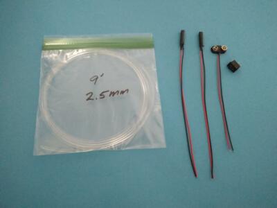 2.5mm FIBER OPTIC LIGHTING Kit for Sci fi models etc. $22 value+FREE illuminator
