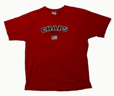 Vintage 90’s Ralph Lauren SPORT CHAPS RL CRL Flag swag USA Made red T-shirt Sz L