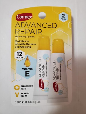 Carmex Advanced Repair 2 Pack Moisturizing Lip Balm