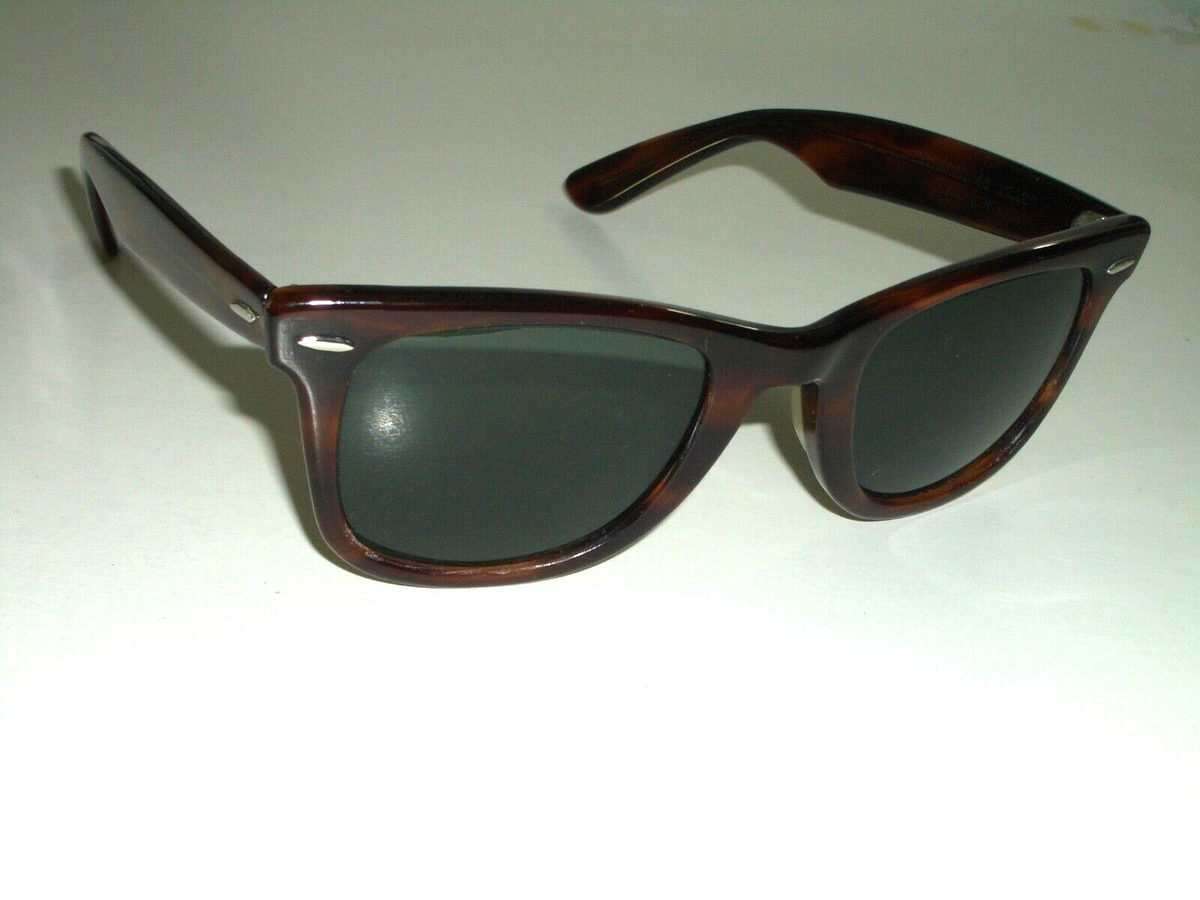 VINTAGE B&L RAY-BAN 40 YEARS SPECIAL EDITION G15 TORT WAYFARERS