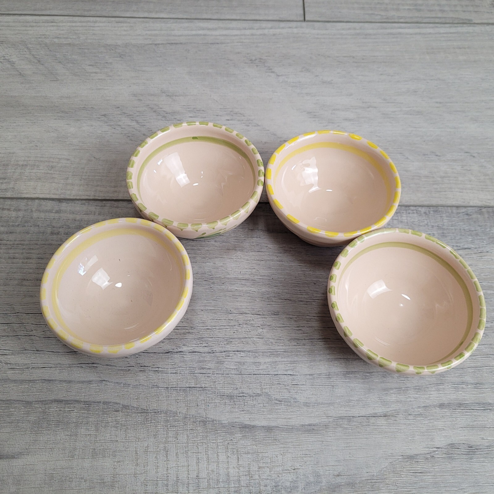Rosanna Imports Ceramic Hand Painted Small Sauce Bowls Made in Italy Set of 4