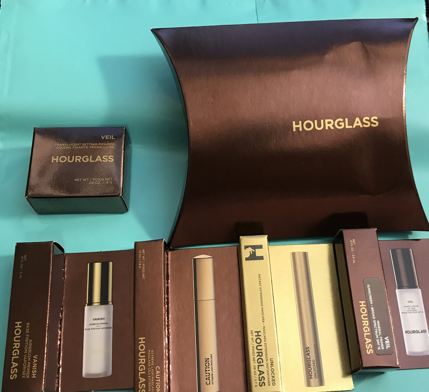 Hourglass Mascara & Primer Samples Vanish + Veil + Unlocked + Caution