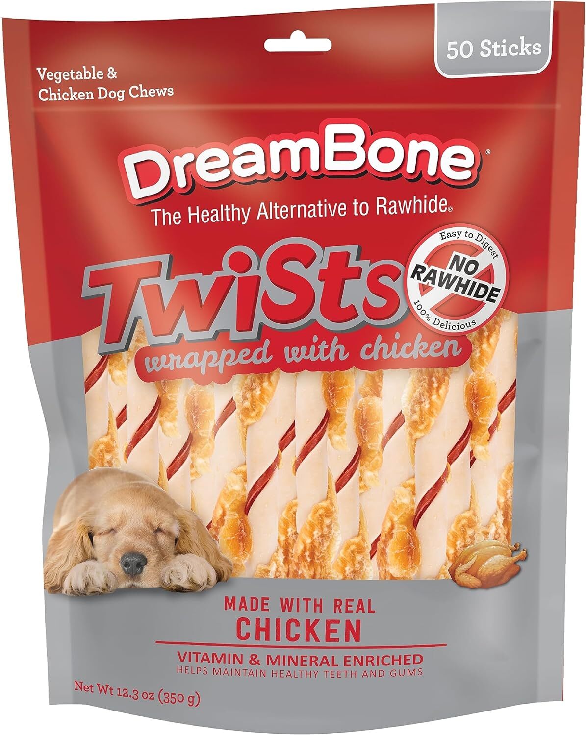 Dreambone Twist Sticks Rawhide Free Dog Chews With Real Chic