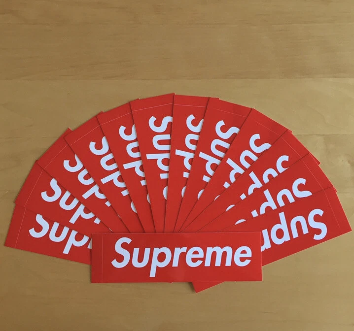 Supreme Red Box Logo Sticker 100% Authentic | eBay