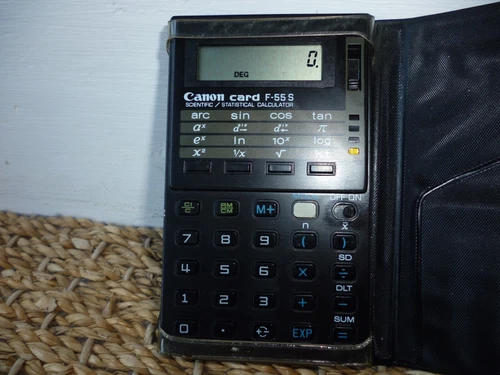Calculatrice vintage Canon Card F-55 S