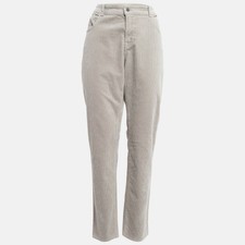 Emporio Armani Beige Corduroy High Rise Skinny Jeans L Waist 32"