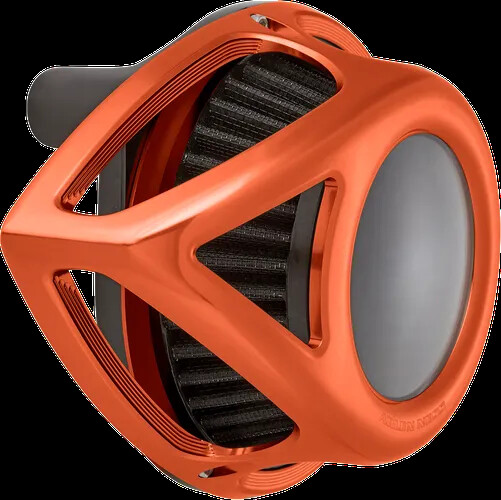 AN Clear Tear Air Cleaner Kit Orange Anodized Harley Heritage