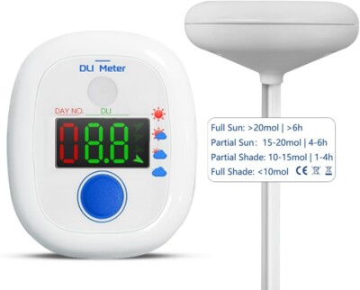 DLI Light Meter   24-Hour Automatic Daily Light Integral Meter, Sunlight Classif