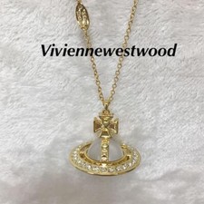Vivienne Westwood Necklace small orb gold C:68cm T:4x3cm IN BOX w/drawstring