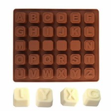 Silicone Alphabet Blocks Letter Chocolate Mould Ice Cube Tray Candy Making Mold