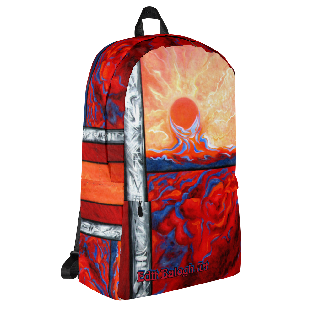 Abstract Art Print Backpack Design-image