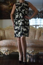 New DOLCE & GABBANA Runway Artistic Floral Lined dress IT 44,US 8-10, M-L.