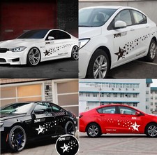 2x Car Side Door Fender Skirt Star Stripes Racing Vinyl Decal Stickers Graphic 2x Car Side Door Fender Skirt Star Stripes Racing Vinyl Decal Stickers Graphic