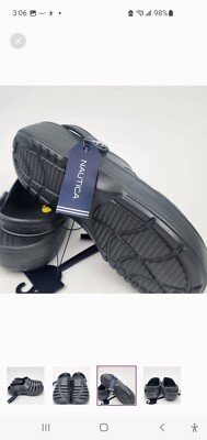 Nautica River's Edge Lightweight Clogs Men's Grey with Tags.  Comfortable to wea