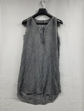 NYTT Women Gray Casual Dress Made In USA Sleeveless Size Small Flaws See Pics