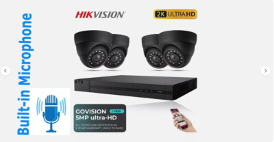 HIKVISION CCTV SYSTEM 5MP DOME ÜBERWACHUNG 2K KAMERA SMART DVR UHD SICHERHEITSKIT