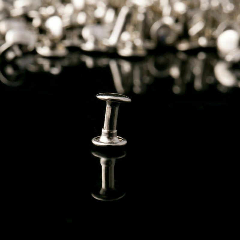 Rivet Kit Double Cap Rivets For Leather Craft - 50/100pcs, 6-12mm Round, Repair &amp; DIY Tool Kit Leather Rivets