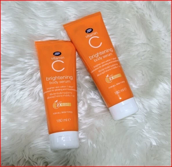 4 Tubos Botas Vitamina C Suero Corporal Iluminador Piel Exfoliante Facial 180 ml. Foto 4 de 4
