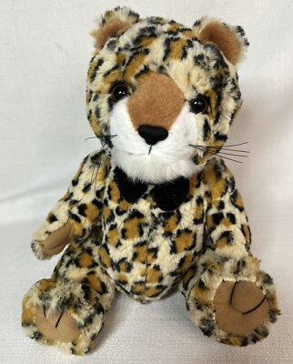Steven Smith Brooklyn New York Cheetah Leopard Cat Bow Tie Soft Plush Toy 10''