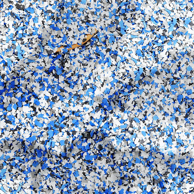 12.4 Lb Epoxy Garage Floor Coating with Decorative Color Chips - Durable Finish