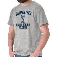Hawkins Middle School AV Club Sci-Fi TV Show Womens or Mens Crewneck T Shirt Tee