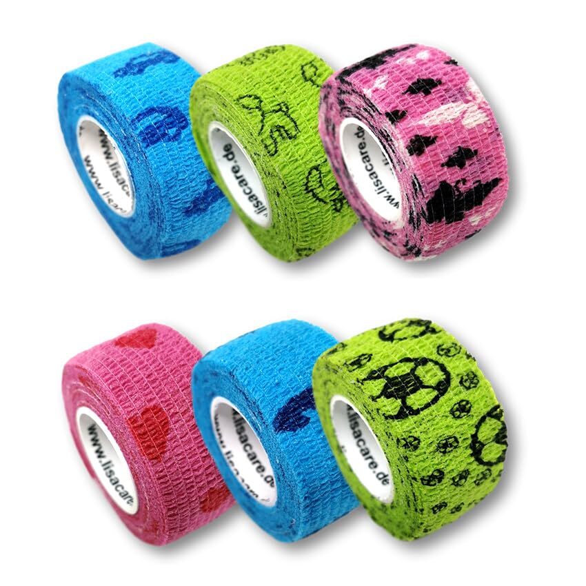 Kinderpflaster Großpackung Fixierbinde Selbsthaftend Elastisch - 6 Rollen Ers...