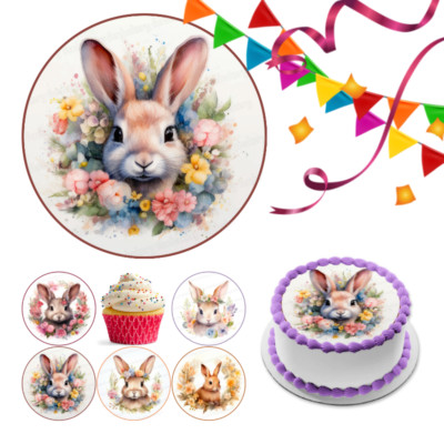 Hase Ostern Tortenaufleger Party Deko essbar Geburtstag Geschenk Feier