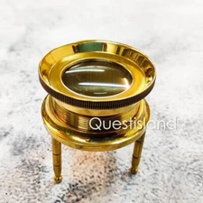 Handmade Magnifying Paper Reader Adjustable Glass Brass
