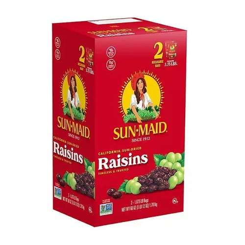 Sun-Maid California Sun-Dried Raisins, 30 oz., 2 pk. FREE SHIPPING