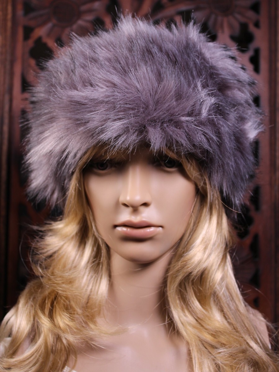 Faux Fur Headwarmer Russian Hat Style Thick Furry Headband  display picture 2
