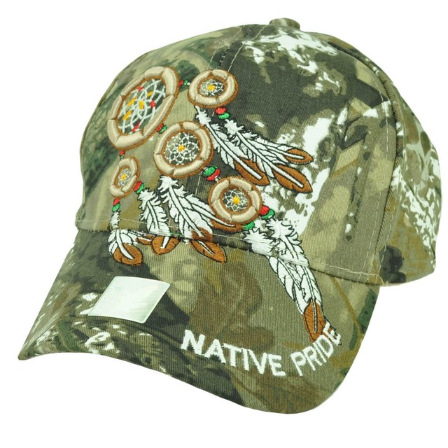 Native Indian American Pride Dream Catchers Feather Camouflage Camo Hat