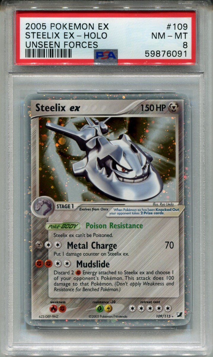 Pokemon Ex Unseen Forces #109 Steelix Ex Holo PSA 8 | eBay UK