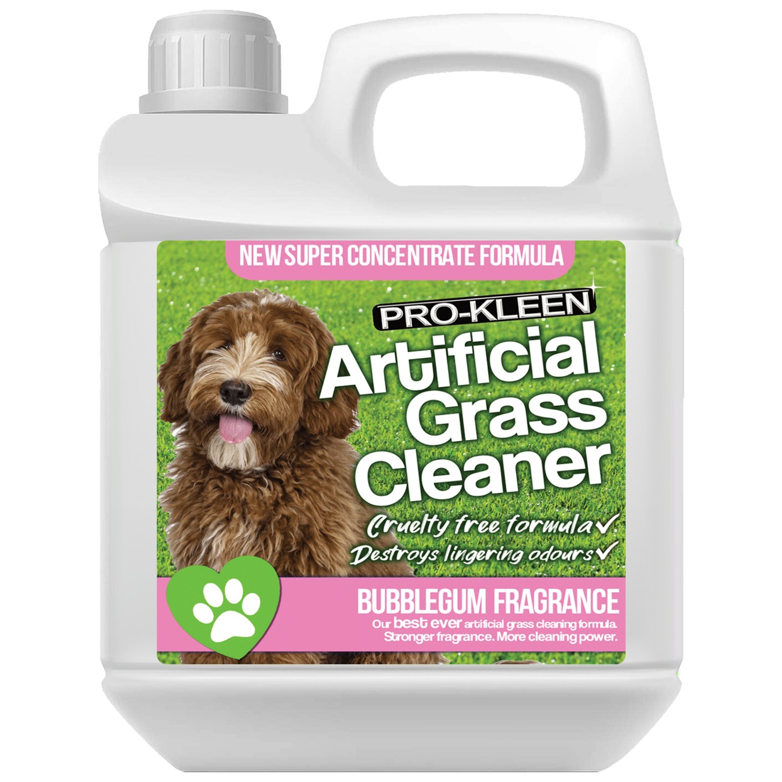 ProKleen Artificial Grass Cleaner Bubblegum Pet Deodoriser Astro Turf Garden 1L